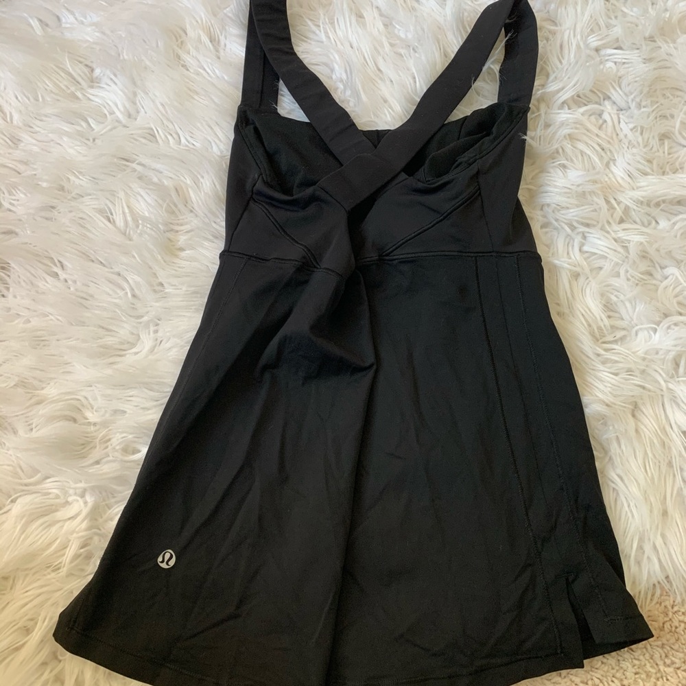 Black lululemon criss cross tank